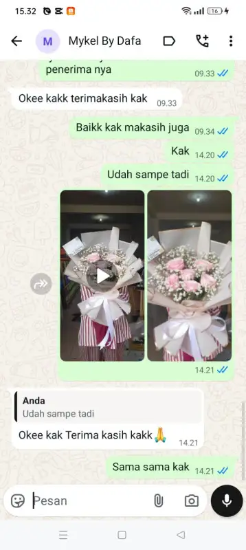 Testimonial Papan buket bunga BANGKALAN