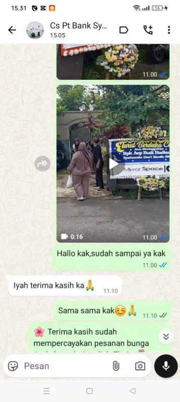 Testimonial Papan Bunga BANGKALAN