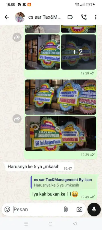 Testimonial papan bunga BANGKALAN