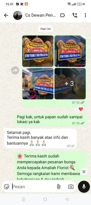 Testimonial papan bunga BANGKALAN